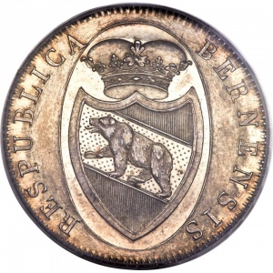 Аверс монеты Берн, 4 франка, 1823