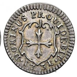 Реверс монеты Берн, ½ крейцера, 1731-1732