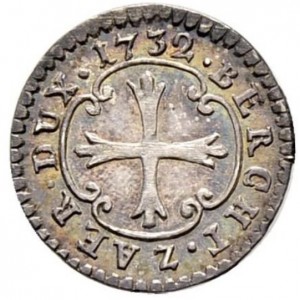 Реверс монеты Берн, ½ крейцера, 1732