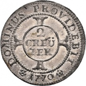 Реверс монеты Берн, 2 крейцера, 1770