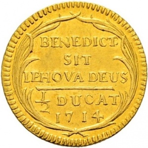 Реверс монеты Берн, ½ дуката, 1714
