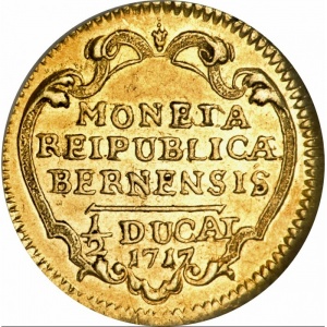 Реверс монеты Берн, ½ дуката, 1717