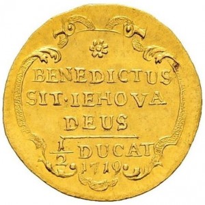Реверс монеты Берн, ½ дуката, 1719
