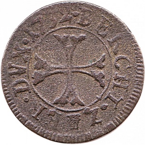 Реверс монеты Берн, ½ крейцера, 1707-1732