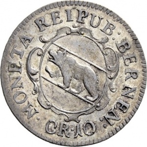 Аверс монеты Берн, 10 крейцеров, 1715