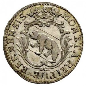 Аверс монеты Берн, 10 крейцеров, 1755-1756