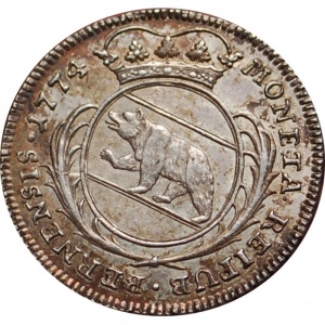 Аверс монеты Берн, ¼ талера, 1757-1774