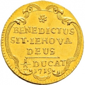 Реверс монеты Берн, ½ дуката, 1719