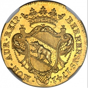 Аверс монеты Берн, 1 дукат, 1741