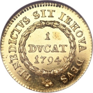 Реверс монеты Берн, 1 дукат, 1794