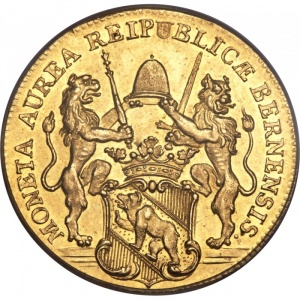 Аверс монеты Берн, 2 дуката, 1727