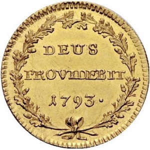 Реверс монеты Берн, 1 дуплон, 1793