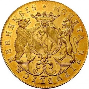 Аверс монеты Берн, 4 дуката, 1710