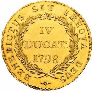 Реверс монеты Берн, 4 дуката, 1796-1825