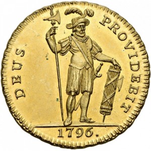 Реверс монеты Берн, 2 дуплона, 1794-1798