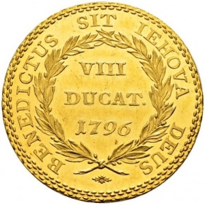Реверс монеты Берн, 8 дукатов, 1796-1798