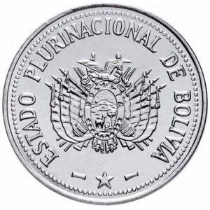 Аверс монеты Боливия, 20 сентаво, 2010-2016