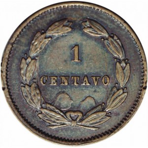 Реверс монеты Боливия, 1 сентаво, 1878