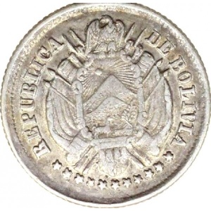 Аверс монеты Боливия, 5 сентаво, 1871-1872