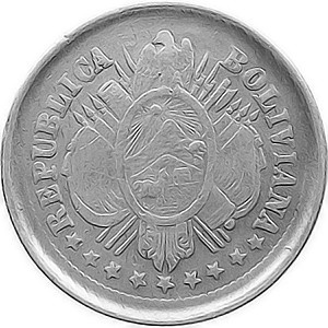 Аверс монеты Боливия, 5 сентаво, 1872-1900