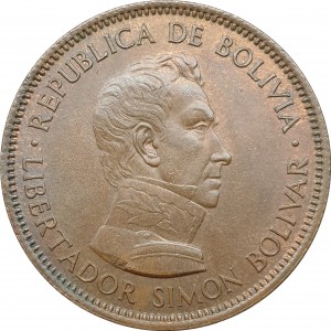 Аверс монеты Боливия, 10 боливиано, 1951