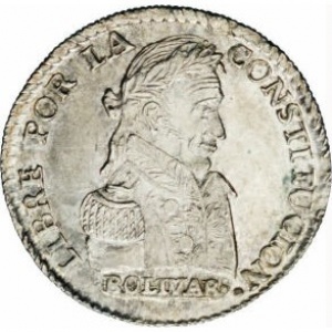 Реверс монеты Боливия, 1 соль, 1827-1829