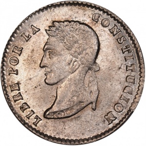 Реверс монеты Боливия, 1 соль, 1853-1859