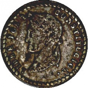 Реверс монеты Боливия, 1 соль, 1855