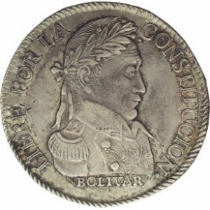 Реверс монеты Боливия, 4 соля, 1827-1829