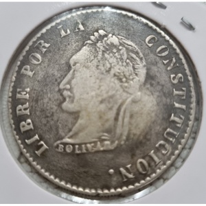 Аверс монеты Боливия, 4 соля, 1855-1858