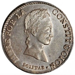 Аверс монеты Боливия, 8 солей, 1841-1846