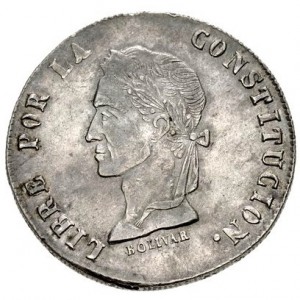 Реверс монеты Боливия, 8 солей, 1859