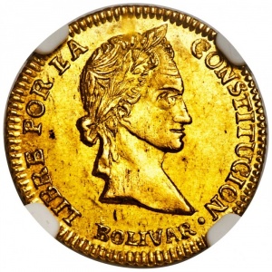 Аверс монеты Боливия, 1 скудо, 1841-1846