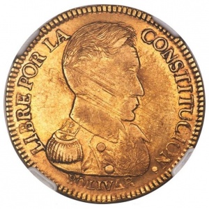Аверс монеты Боливия, 4 скудо, 1834