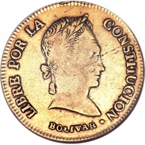 Реверс монеты Боливия, 4 скудо, 1841