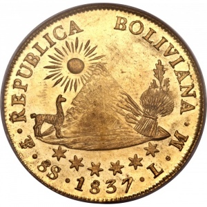 Аверс монеты Боливия, 8 скудо, 1831-1840