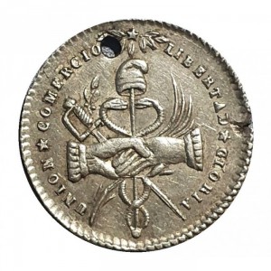 Аверс монеты Боливия, 1 соль, 1849, Генерал Бельзу (Belzu)