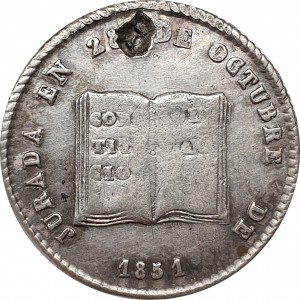 Аверс монеты Боливия, 1 соль, 1851, Шестая Конституция Боливии