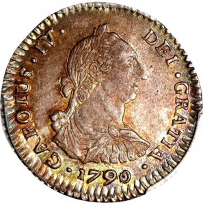 Аверс монеты Боливия, 1 реал, 1789-1791
