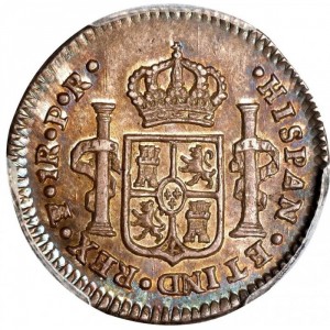 Реверс монеты Боливия, 1 реал, 1789-1791