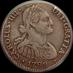 Аверс монеты Боливия, 1 реал, 1791-1809