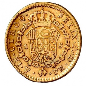 Реверс монеты Боливия, 1 эскудо, 1791