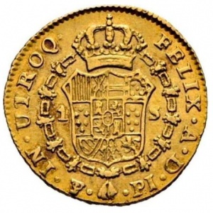 Реверс монеты Боливия, 1 эскудо, 1822-1824