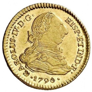 Аверс монеты Боливия, 2 эскудо, 1789-1790