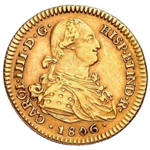 Аверс монеты Боливия, 2 эскудо, 1793-1808