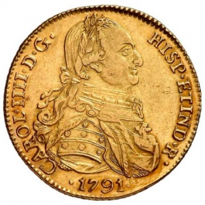 Аверс монеты Боливия, 4 эскудо, 1791