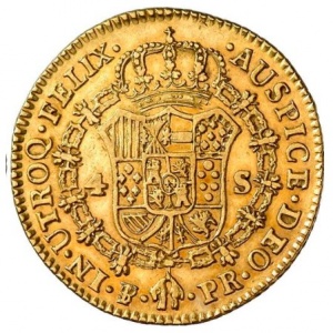 Реверс монеты Боливия, 4 эскудо, 1791