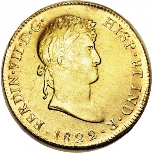 Аверс монеты Боливия, 8 эскудо, 1822-1824