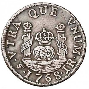 Реверс монеты Боливия, 1 реал, 1767-1770