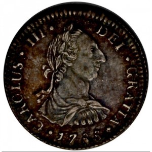 Аверс монеты Боливия, 1 реал, 1786-1789